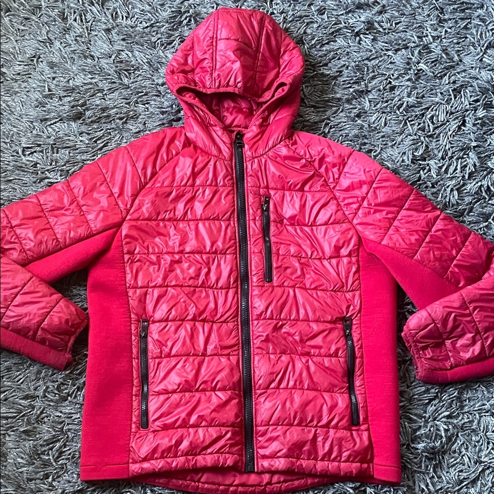 Guess red Quilted Jacket size large